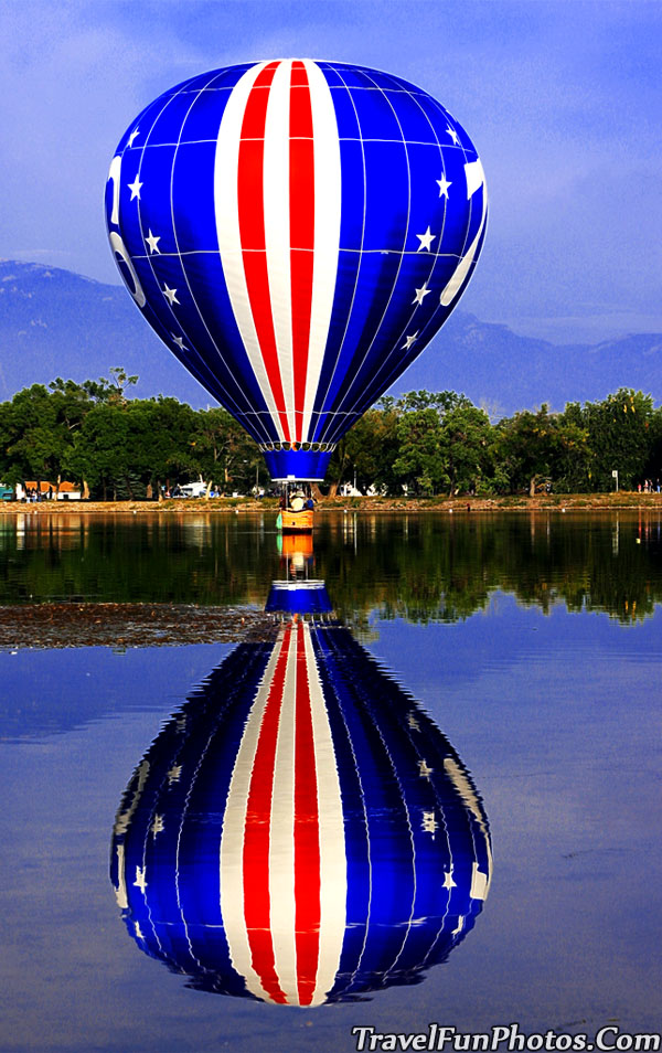 Hot Air Balloon at Prospect Lake, Colorado Springs, Colorado
