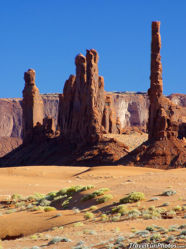 Rock Formation Called Totem Pole in Monument Valley, Utah – USA