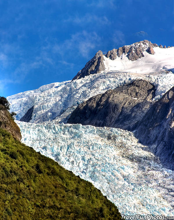 Stunning View of The Top of Franz Josef Glacier, New Zealand